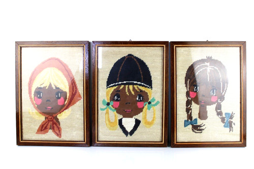 Quadri punto croce bambine - croce,